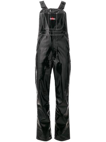 Mademe Patent Dungarees - Black