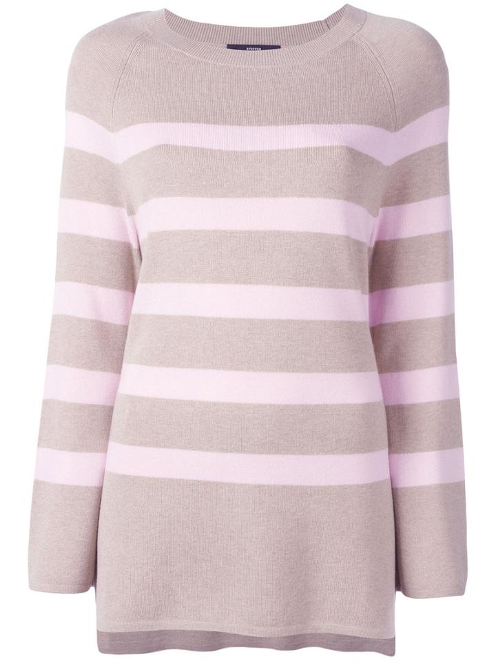 Steffen Schraut Striped Jumper, Women's, Size: 34, Nude/neutrals, Polyamide/polyester/viscose/cashmere