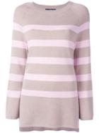 Steffen Schraut Striped Jumper, Women's, Size: 34, Nude/neutrals, Polyamide/polyester/viscose/cashmere