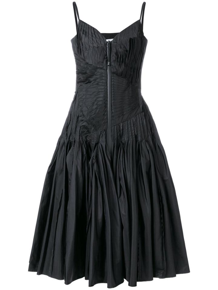 Prada Pleated Midi Dress - Black