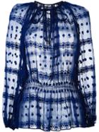 Cacharel Embroidered Sheer Blouse