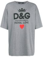 Dolce & Gabbana Royal Love Print T-shirt - Grey