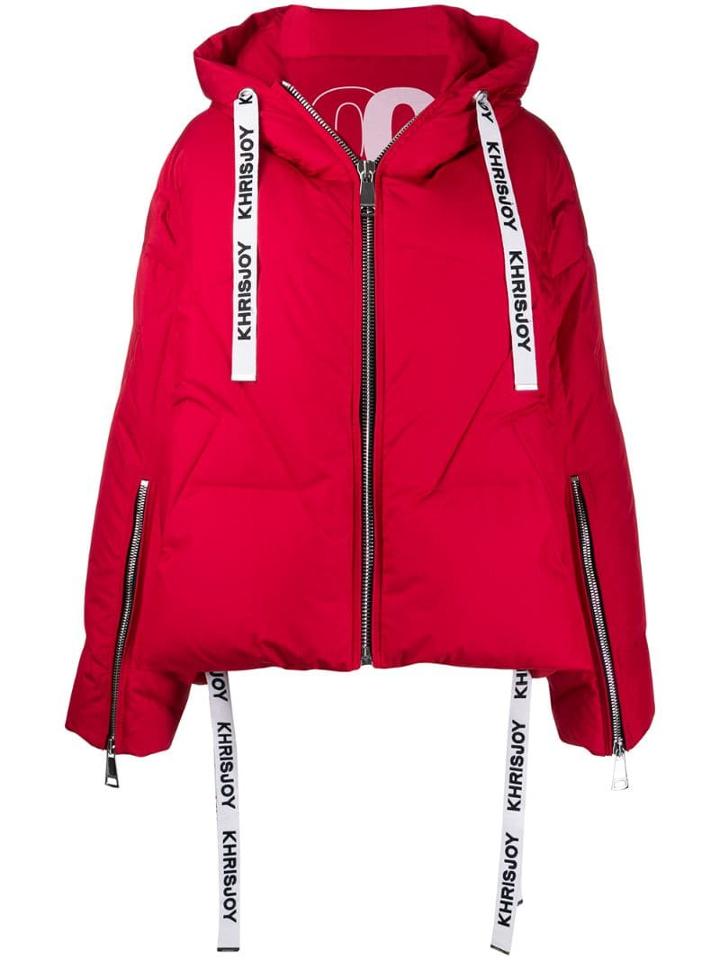 Khrisjoy Hooded Puffer Jacket - Red