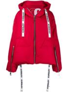 Khrisjoy Hooded Puffer Jacket - Red