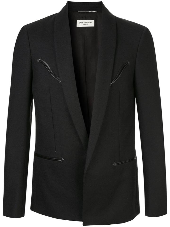 Saint Laurent Long Blazer - Black