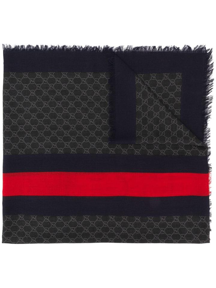 Gucci Gg Eagle Scarf - Black