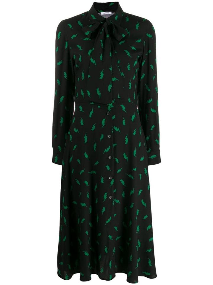 P.a.r.o.s.h. Lightening Bolt Print Dress - Black
