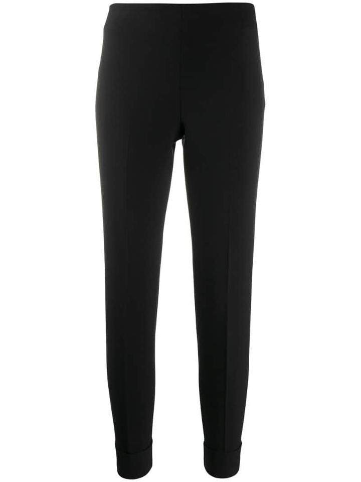 Peserico Slim-fit Cropped Trousers - Black