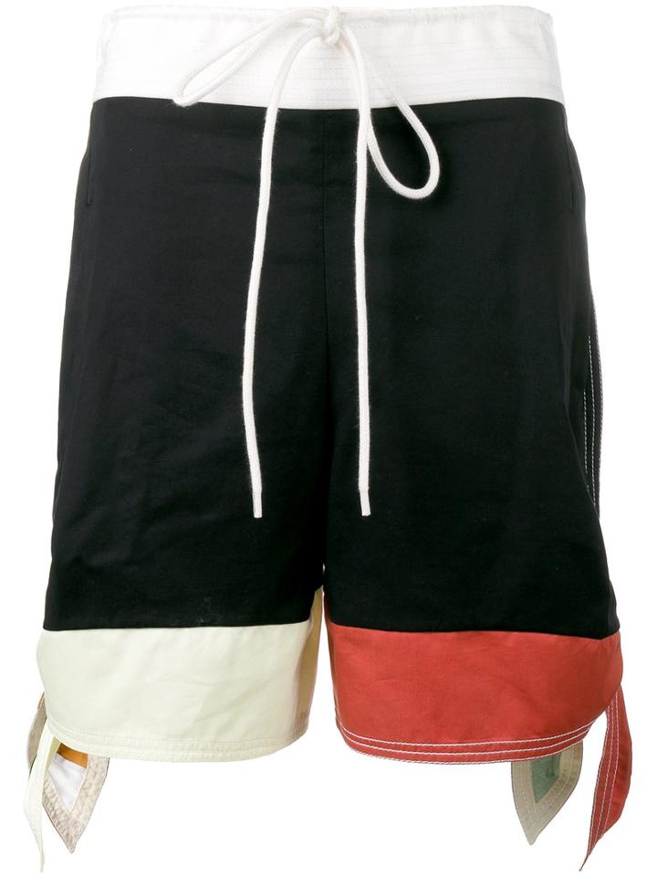 Chloé - Colour Block Shorts - Women - Cotton - 40, Blue, Cotton