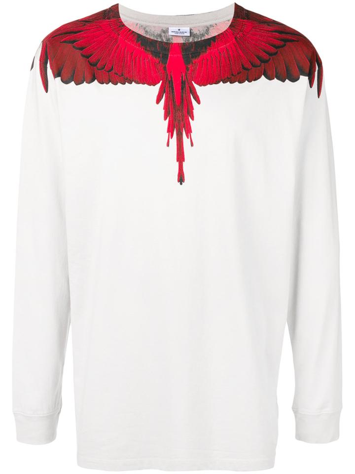 Marcelo Burlon County Of Milan Wings Long Sleeve T-shirt - Grey