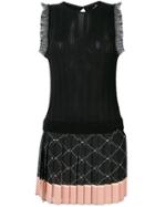 Elisabetta Franchi Logo Print Mini Dress - Black