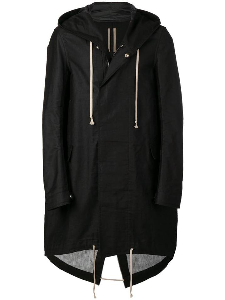 Rick Owens Drkshdw Hooded Fishtail Parka - Black