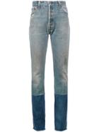 Re/done Levi's Blue High Rise Stove Pipe Panel Jeans