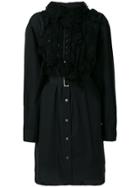 Sacai Lace Detail Belted Dress - Black