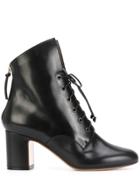 Francesco Russo Lace-up Heeled Boots - Black