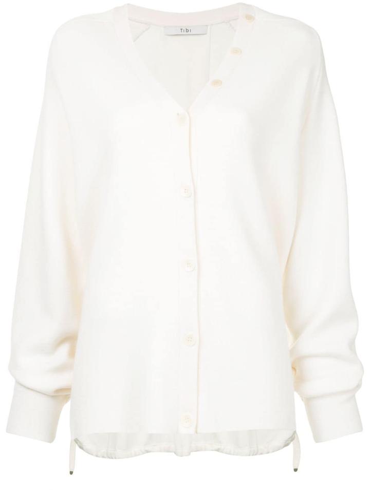 Tibi Fine Knit Cardigan - White