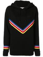 Être Cécile Multicoloured Stripe Print Hoodie - Black