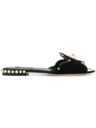 Dolce & Gabbana Stud Embellished Slides - Black