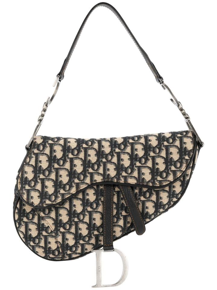 Christian Dior Vintage Trotter Saddle Shoulder Bag - Neutrals