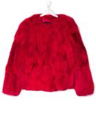 John Richmond Kids Fox Fur Jacket - Red