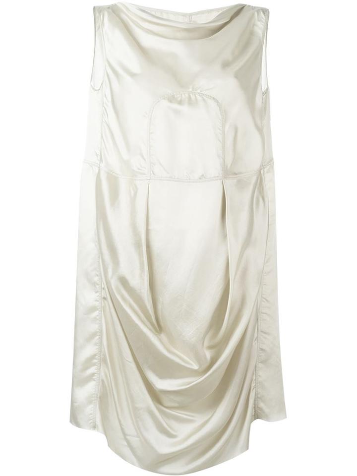 Rick Owens Draped Back Dress, Women's, Size: 44, Nude/neutrals, Viscose/cupro