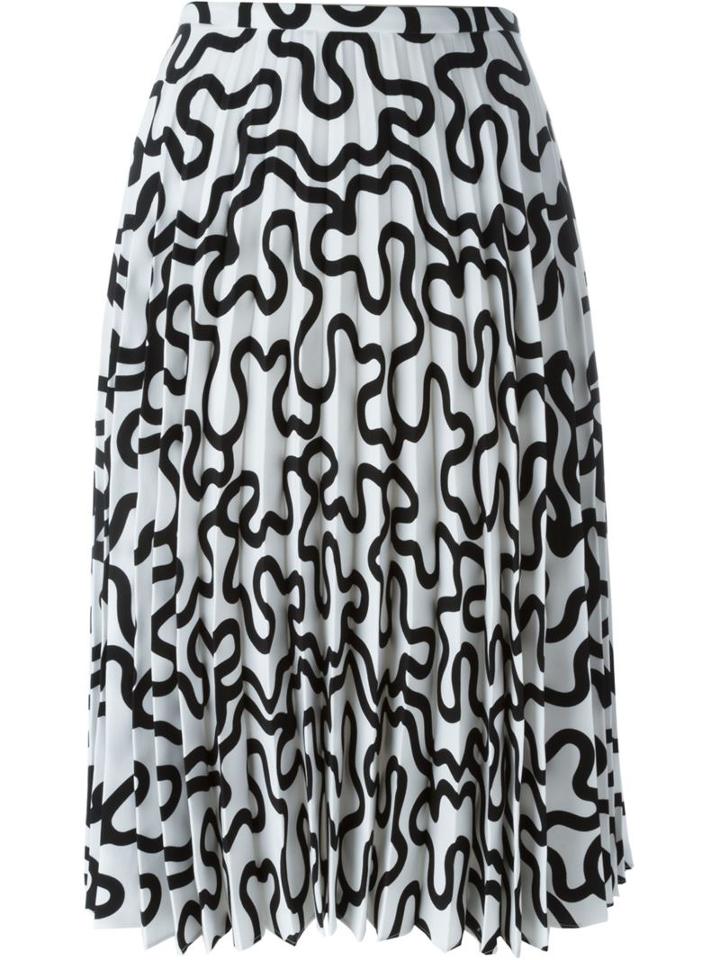 J.w.anderson Curvy Line Print Pleated Skirt