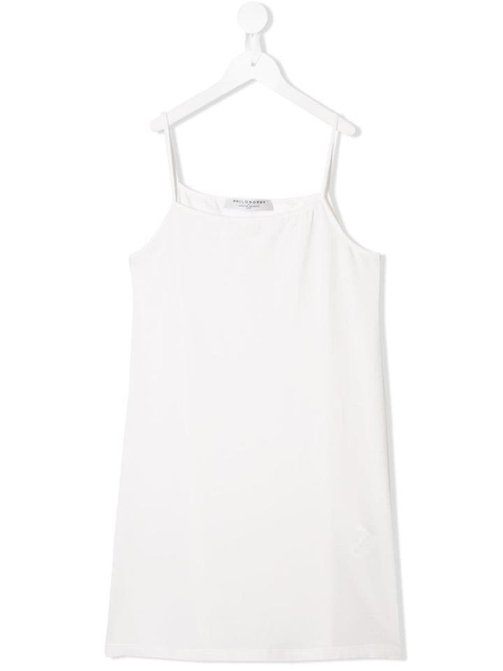 Philosophy Di Lorenzo Serafini Kids Sleeveless Shift Dress - White