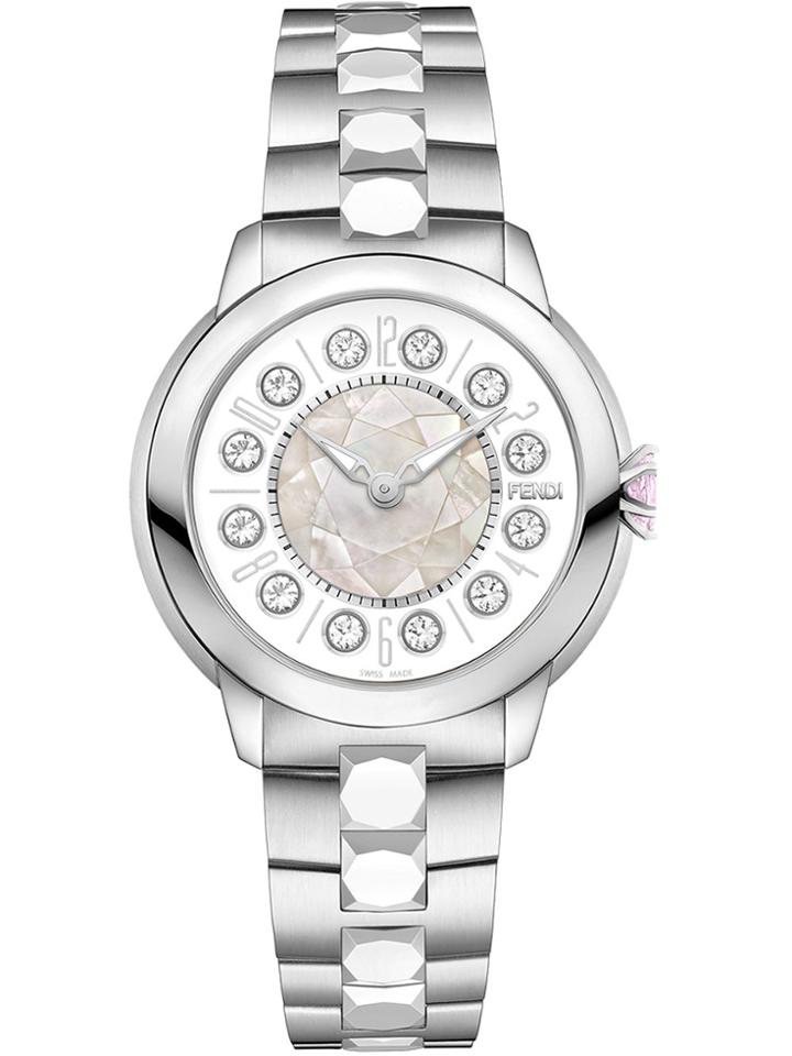 Fendi Watch Wit Topaz Details - Metallic