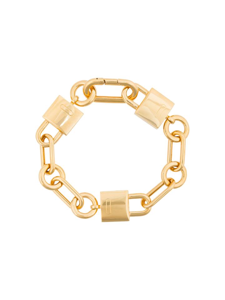 Ambush Gold Padlock Link Bracelet - Metallic