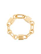 Ambush Gold Padlock Link Bracelet - Metallic