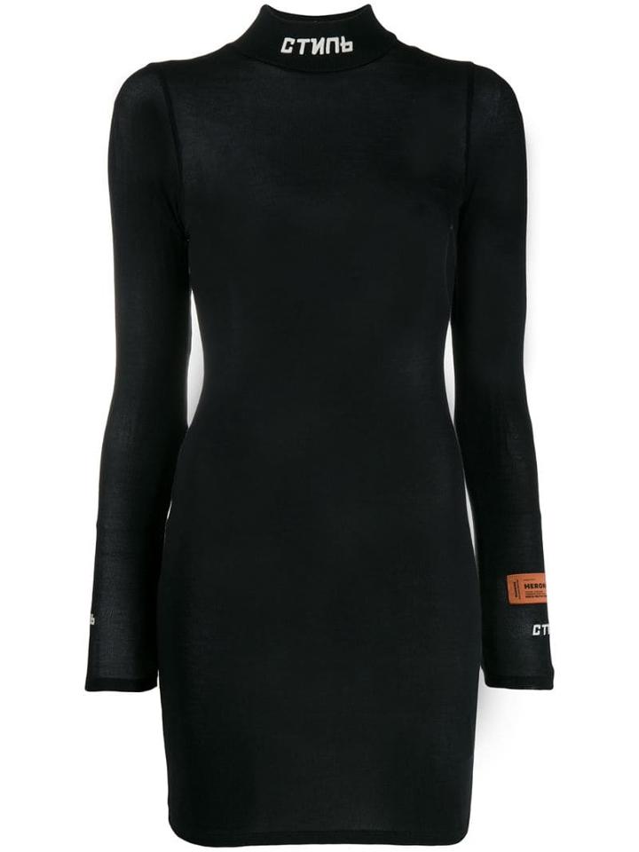 Heron Preston High Neck Bodycon Dress - Black