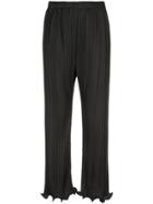 Givenchy Ruffled Pleated Trousers - Black