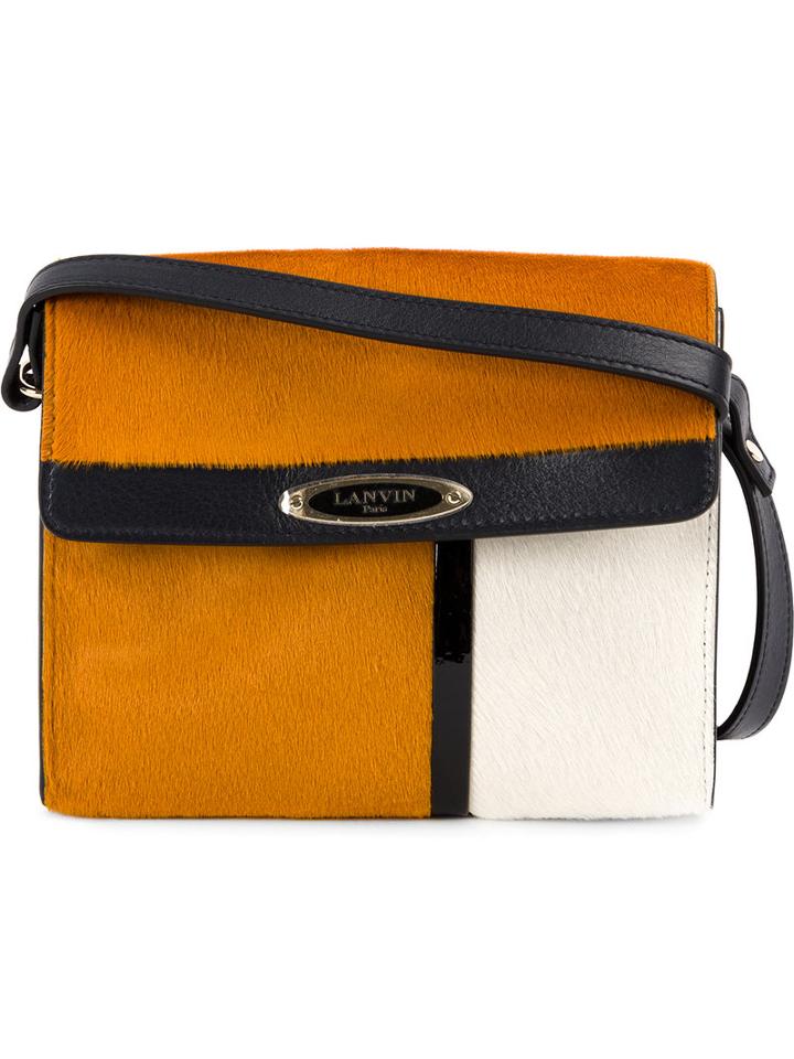 Lanvin Mini Sac De Ville Crossbody Bag, Women's, Black, Cotton/calf Leather