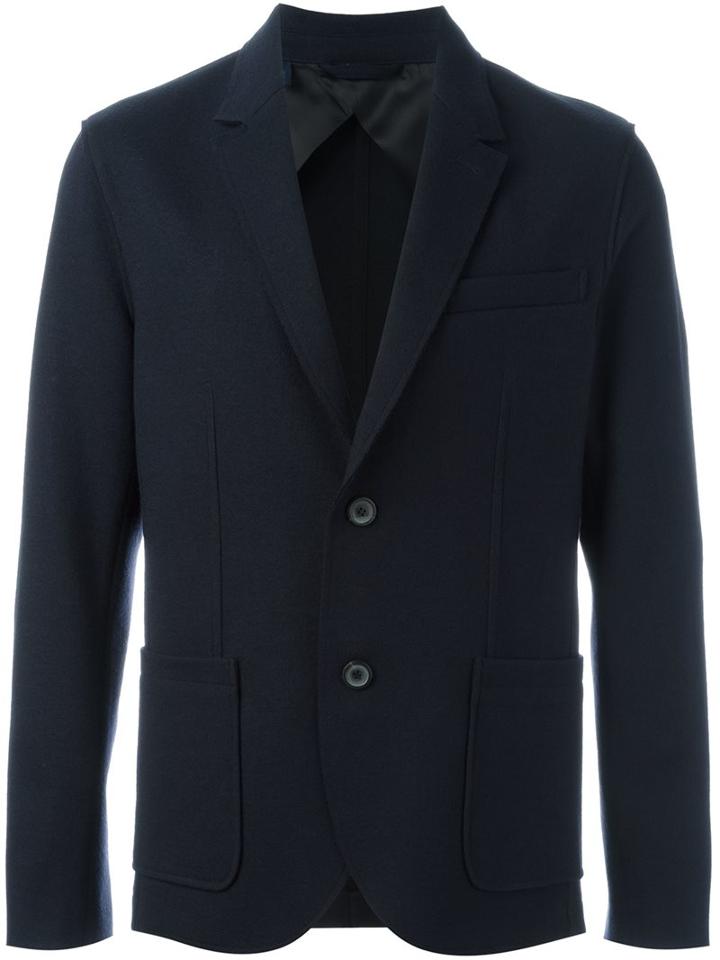 Lanvin Classic Blazer, Men's, Size: 52, Blue, Polyamide/viscose/wool