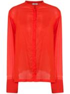 Mauro Grifoni Tie Back Shirt - Red