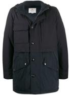 Woolrich Long-sleeve Panelled Parka - Blue