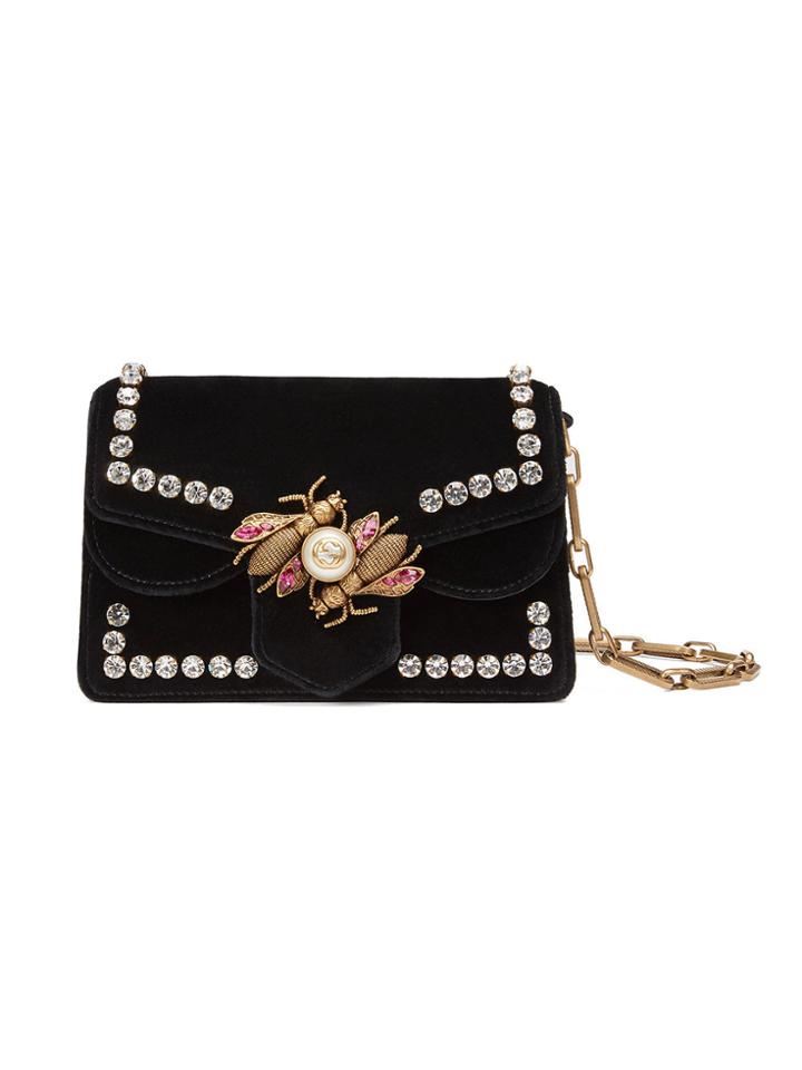 Gucci Broadway Velvet Mini Bag - Black