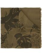 Jean Louis Scherrer Vintage Cheese Plant Print Scarf, Women's, Green