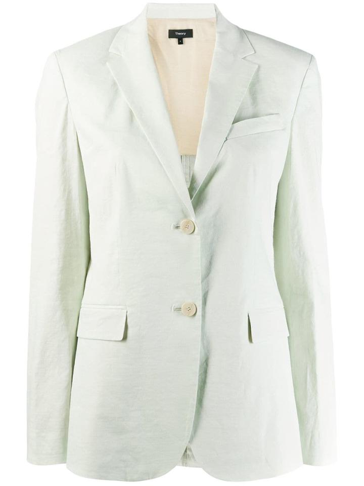 Theory Single-breasted Blazer - Green