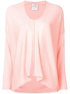 Forte Forte Loose Flared Knitted Top - Pink & Purple