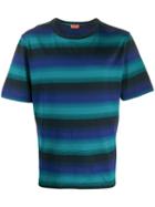 Missoni Striped Crew-neck T-shirt - Blue