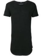 Balmain Long Scoop Neck T-shirt - Black