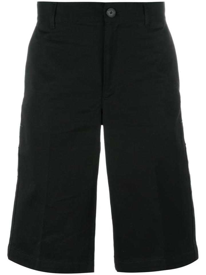 Givenchy Star And Stripe Patch Bermuda Shorts, Men's, Size: 46, Black, Cotton