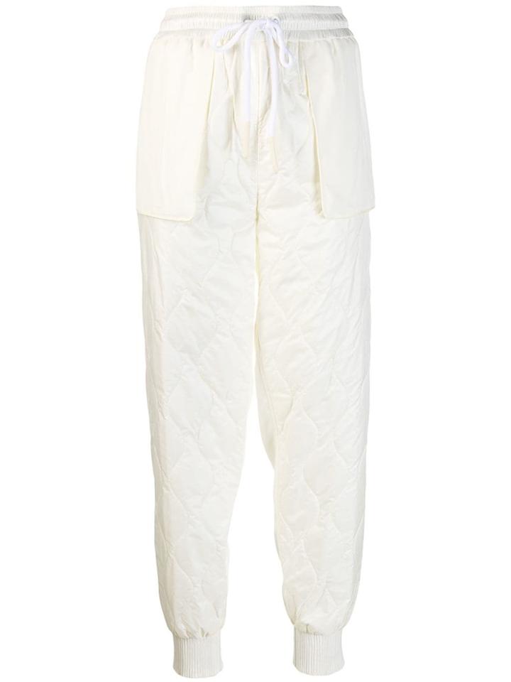 Moncler Quilted Track Trousers - White