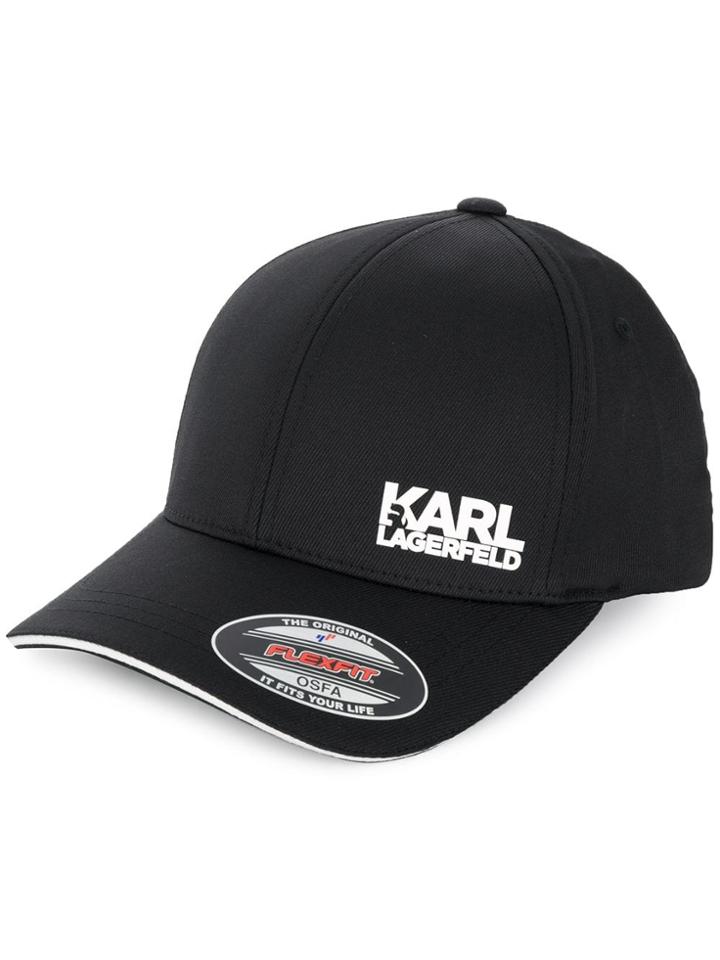 Karl Lagerfeld 3d Logo Print Base Cap - Black
