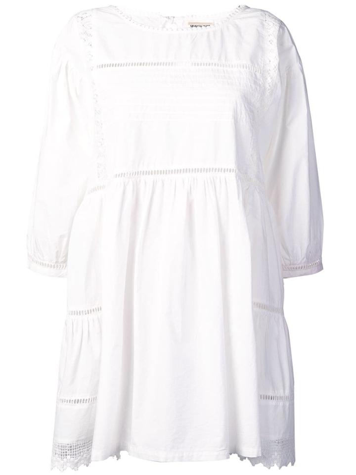 Semicouture Embroidered Poplin Dress - White