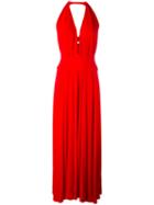 Stephan Janson - Halterneck Long Dress - Women - Spandex/elastane/viscose - S, Women's, Red, Spandex/elastane/viscose