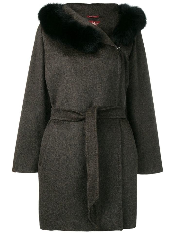 Max Mara Studio Oversized Belted Coat - Black