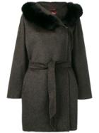Max Mara Studio Oversized Belted Coat - Black