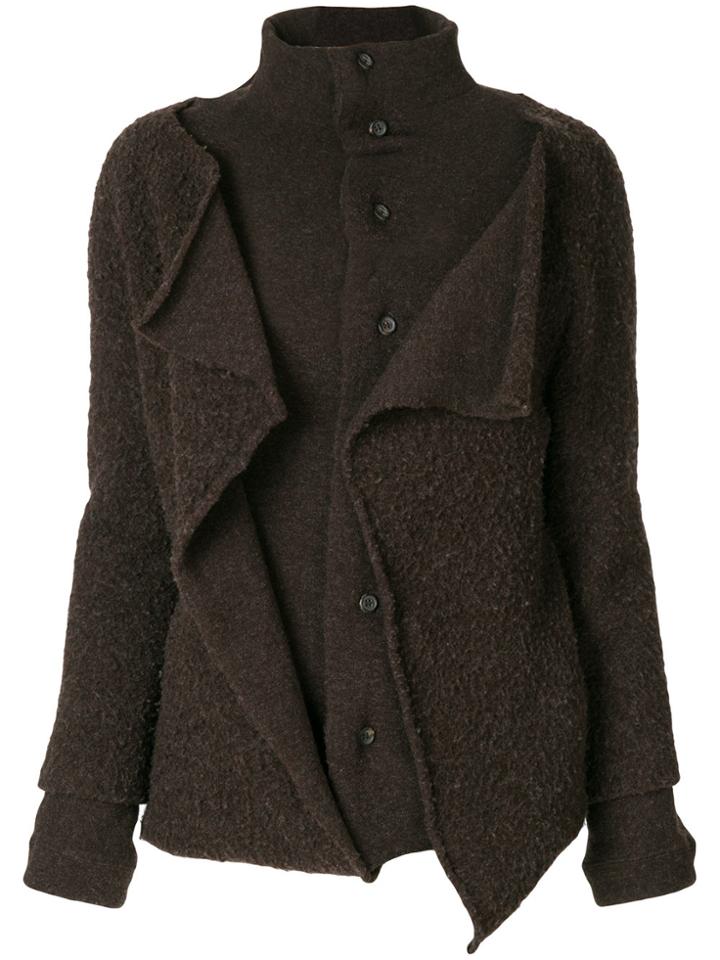 Y's By Yohji Yamamoto Vintage Buttoned Long Train Coat - Brown